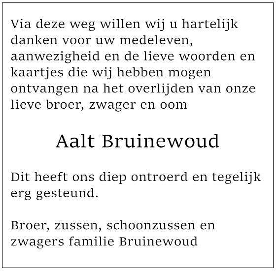 Aalt Bruinewoud - 10 maart 2025
