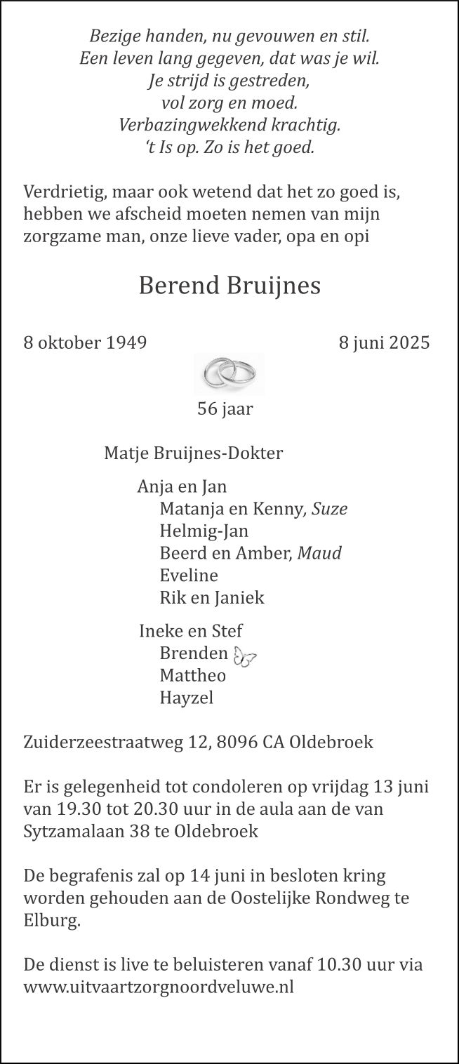 Berend Bruijnes - 8 juni 2025