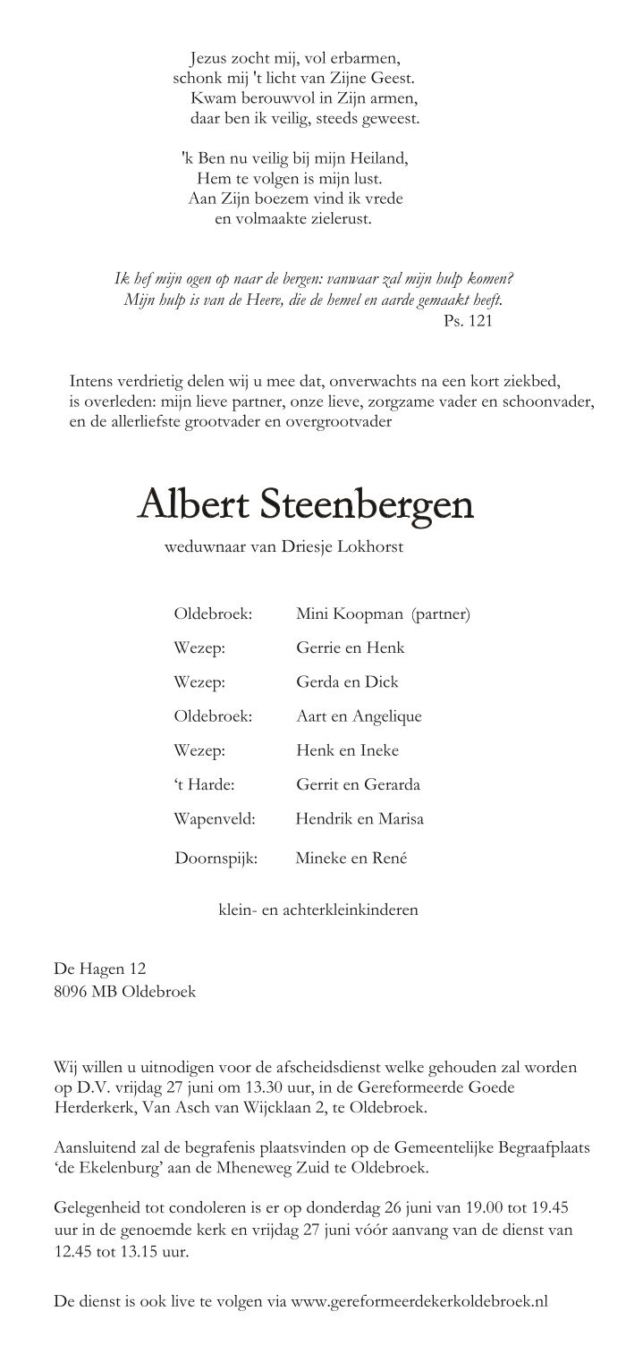 Albert Steenbergen - 23 juni 2025